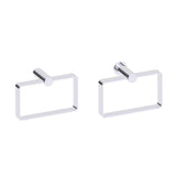 Kartners - PORTO -  Square Towel Ring-Polished Chrome - Polished Chrome