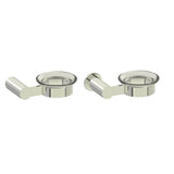Kartners - PORTO - Wall Mounted Soap Dish with Chrome Glass-Polished Nickel - Polished Nickel