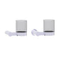 Kartners - PORTO - Wall Mounted Bathroom Tumbler Cup & Toothbrush Holder with Chrome Glass-Polished Chrome - Polished Chrome