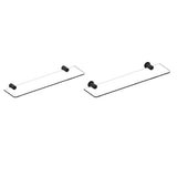 Kartners - PORTO - Glass Shelf-Matte Black - Matte Black