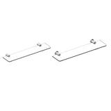 Kartners - PORTO - Glass Shelf-Brushed Nickel - Brushed Nickel
