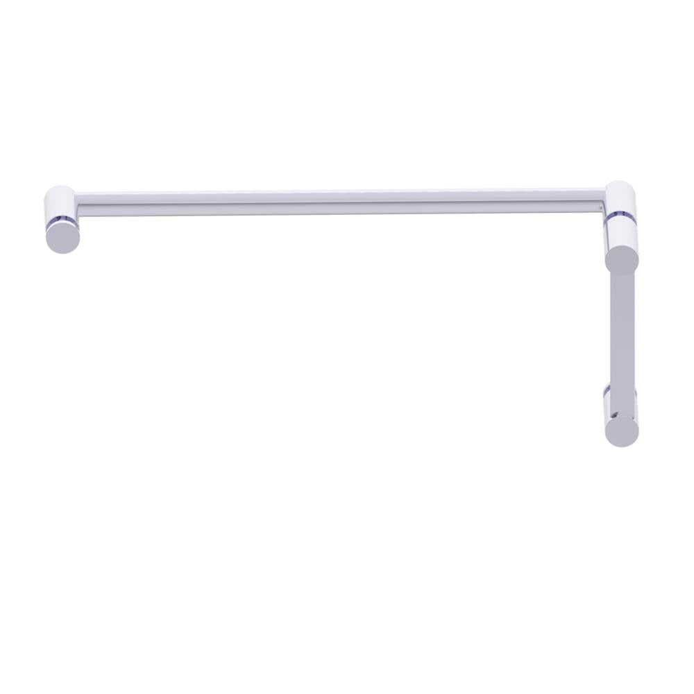 Kartners - PORTO - 6-inch x 18-inch - Offset Shower Door Handles -Polished Chrome - Polished Chrome