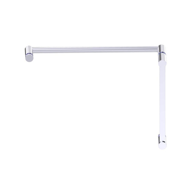 Kartners - PORTO - 12-inch x 18-inch - Offset Shower Door Handles -Polished Chrome - Polished Chrome