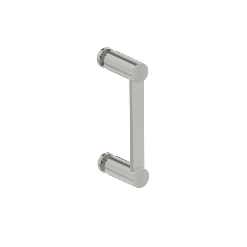 Kartners - PORTO - 6-inch Single Glass Door Handle-Brushed Nickel - Brushed Nickel