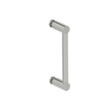 Kartners - PORTO - 8-inch Single Glass Door Handle-Brushed Nickel - Brushed Nickel