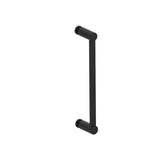 Kartners - PORTO - 12-inch Single Glass Door Handle-Matte Black - Matte Black