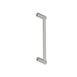 Kartners - PORTO - 12-inch Single Glass Door Handle-Brushed Nickel - Brushed Nickel