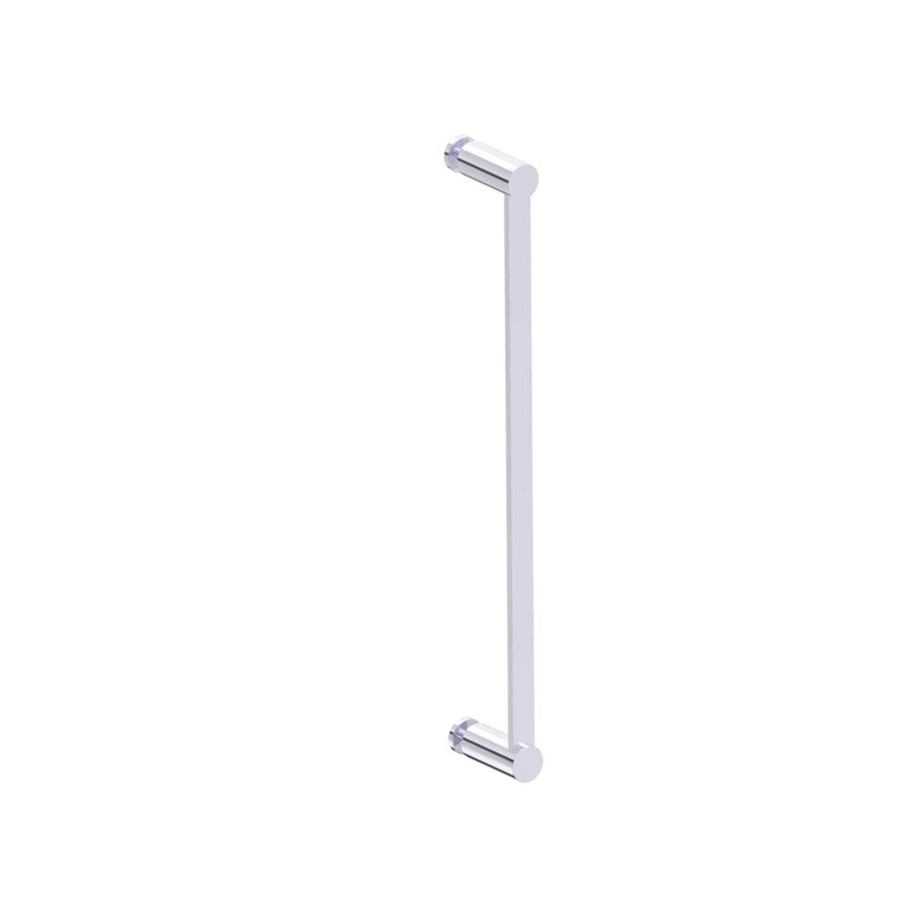 Kartners - PORTO - 18-inch Single Glass Door Handle-Polished Chrome - Polished Chrome