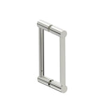 Kartners - PORTO - 8-inch Double Glass Door Handle-Polished Nickel - Polished Nickel