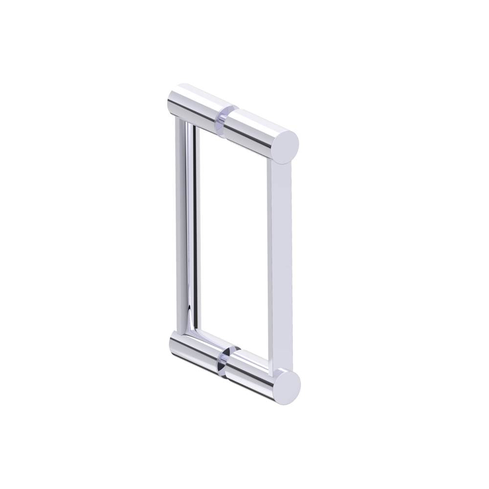 Kartners - PORTO - 8-inch Double Glass Door Handle-Polished Chrome - Polished Chrome