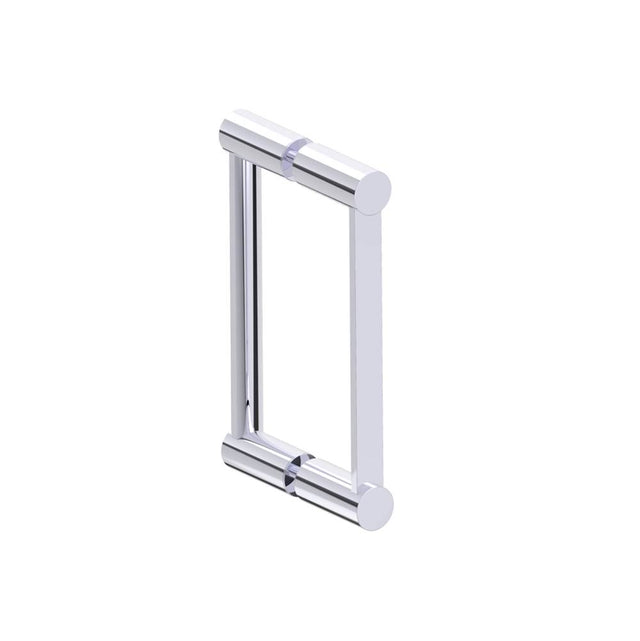 Kartners - PORTO - 8-inch Double Glass Door Handle-Polished Chrome - Polished Chrome