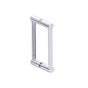 Kartners - PORTO - 8-inch Double Glass Door Handle-Polished Chrome - Polished Chrome
