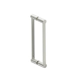 Kartners - PORTO - 12-inch Double Glass Door Handle-Polished Nickel - Polished Nickel