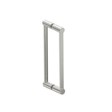 Kartners - PORTO - 12-inch Double Glass Door Handle-Brushed Nickel - Brushed Nickel