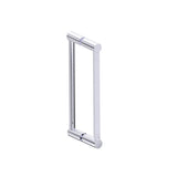 Kartners - PORTO - 12-inch Double Glass Door Handle-Polished Chrome - Polished Chrome