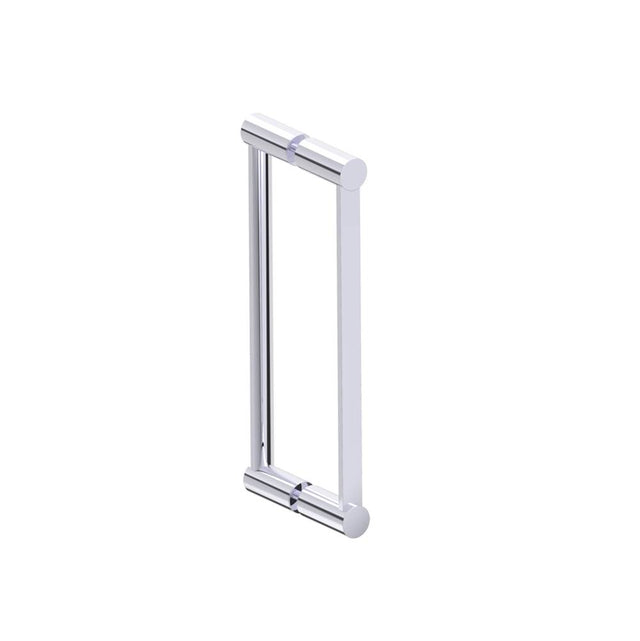 Kartners - PORTO - 12-inch Double Glass Door Handle-Polished Chrome - Polished Chrome