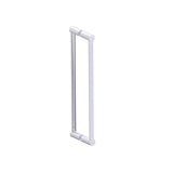 Kartners - PORTO - 18-inch Double Glass Door Handle-Polished Chrome - Polished Chrome