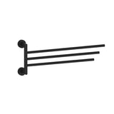 Kartners - OSLO - 18-inch Triple Bathroom Towel Bar- Swivel-Matte Black - Matte Black