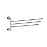Kartners - OSLO - 18-inch Triple Bathroom Towel Bar- Swivel-Polished Nickel - Polished Nickel