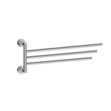 Kartners - OSLO - 18-inch Triple Bathroom Towel Bar- Swivel-Brushed Nickel - Brushed Nickel