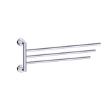 Kartners - OSLO - 18-inch Triple Bathroom Towel Bar- Swivel-Polished Chrome - Polished Chrome