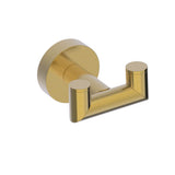 Kartners - OSLO - Double Prong Robe Hook-Brushed Bronze - Satin Bronze
