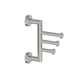 Kartners - OSLO - Swivel Triple Prong Robe Hook -Polished Nickel - Polished Nickel
