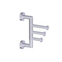 Kartners - OSLO - Swivel Triple Prong Robe Hook -Polished Chrome - Polished Chrome