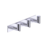 Kartners - OSLO - Triple Prong Robe Hook - Deep-Polished Chrome - Polished Chrome