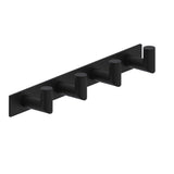 Kartners - OSLO - Quadruple Prong Robe Hook - Deep-Matte Black - Matte Black