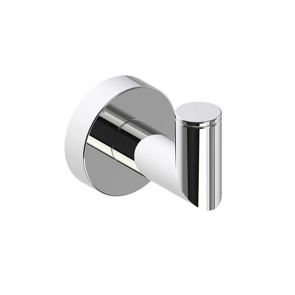 Kartners - OSLO -  Single Prong Robe Hook Solid Back-Polished Nickel - Polished Nickel