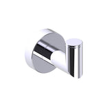 Kartners - OSLO -  Single Prong Robe Hook Solid Back-Polished Chrome - Polished Chrome