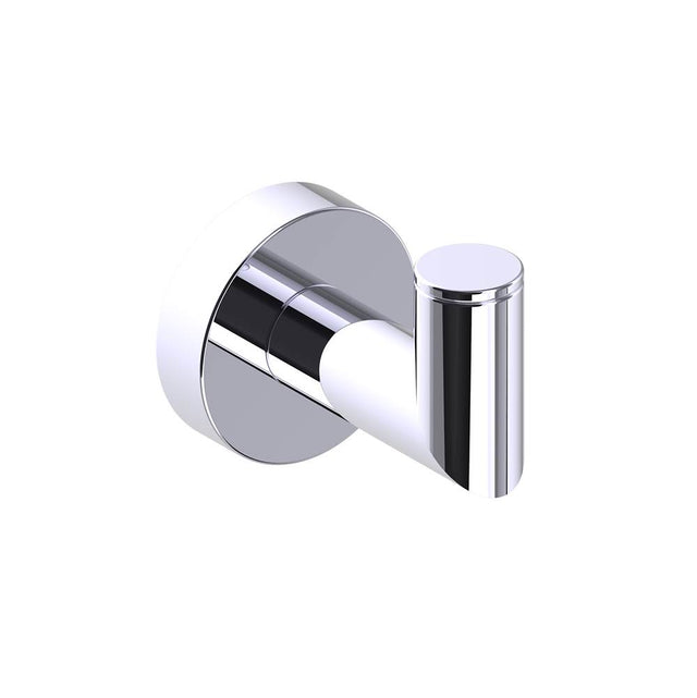 Kartners - OSLO -  Single Prong Robe Hook Solid Back-Polished Chrome - Polished Chrome