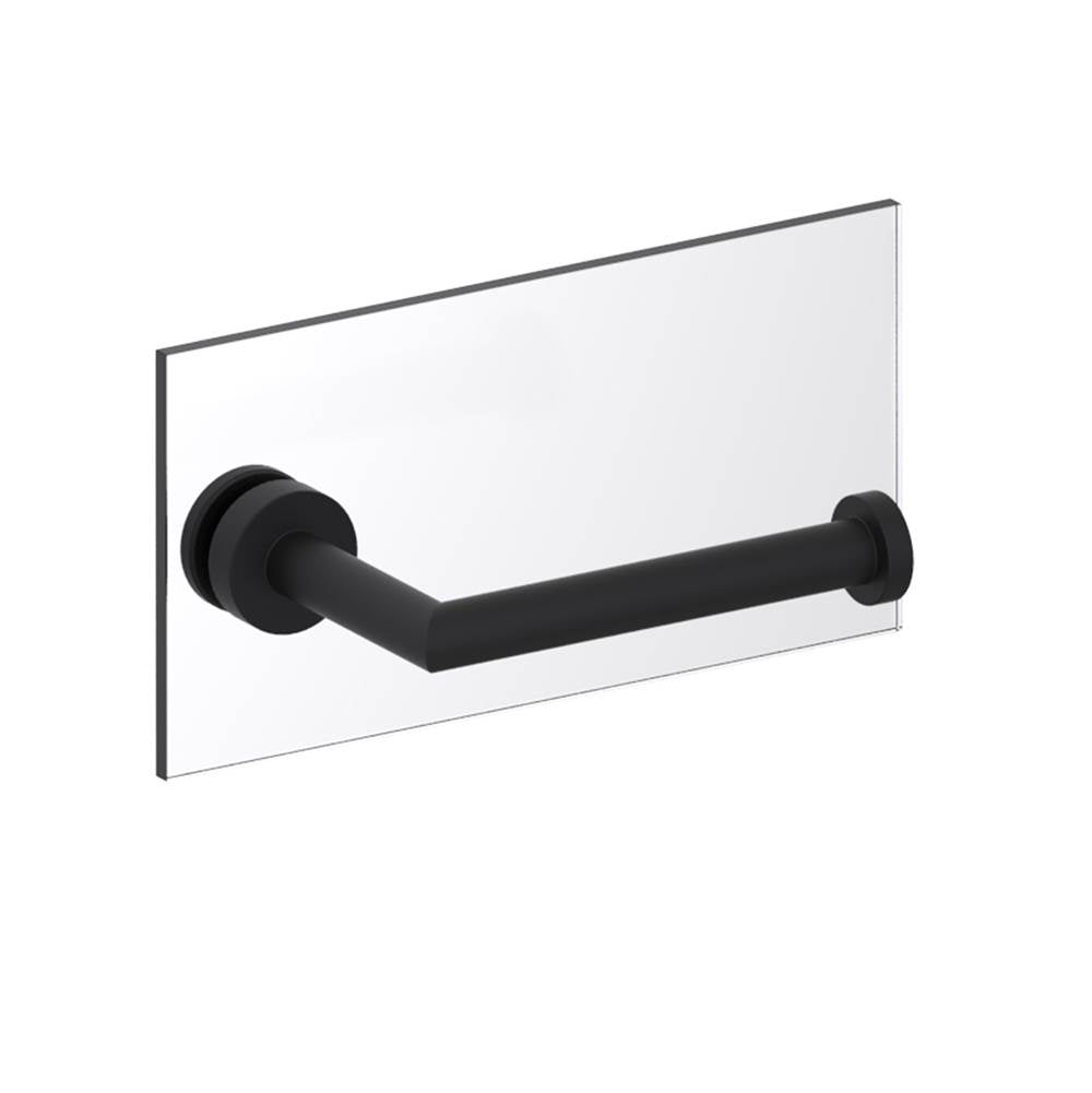 Kartners - OSLO - Single Toilet Paper Holder - Through Glass-Matte Black - Matte Black