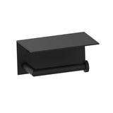 Kartners - OSLO - Single Toilet Paper Holder with Shelf-Matte Black - Matte Black