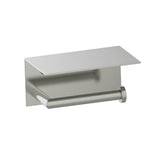 Kartners - OSLO - Single Toilet Paper Holder with Shelf-Brushed Nickel - Brushed Nickel