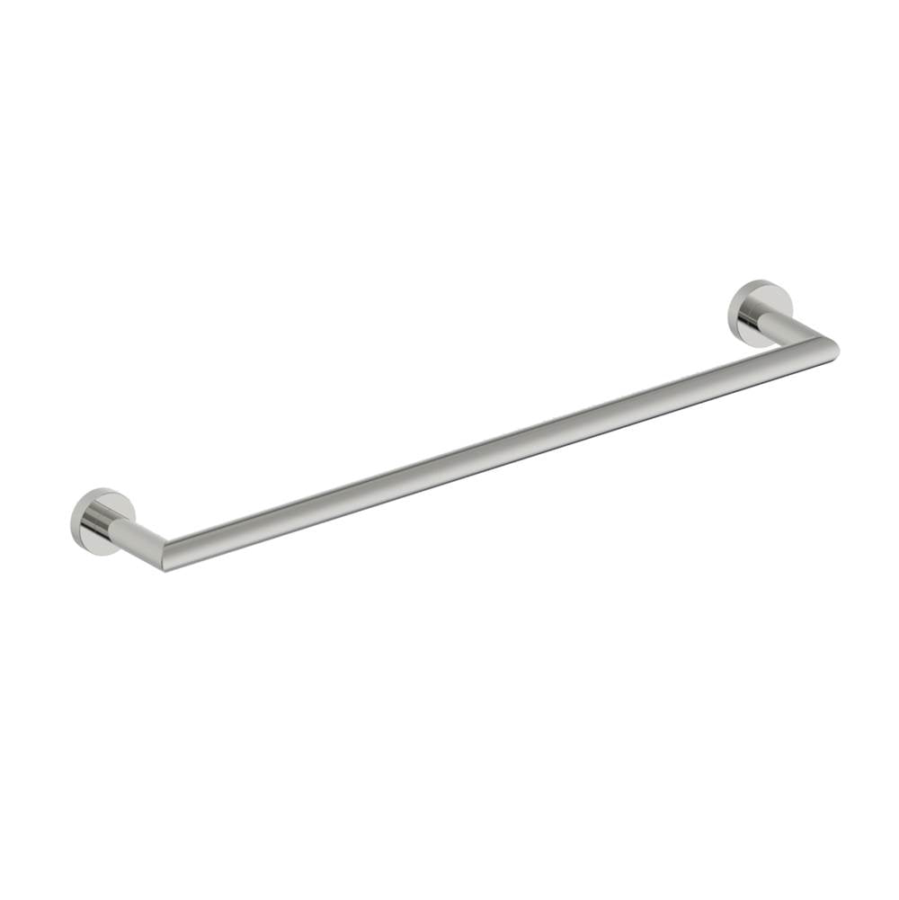 Kartners - OSLO - 18-inch Bathroom Towel Bar Solid Back-Polished Nickel - Polished Nickel