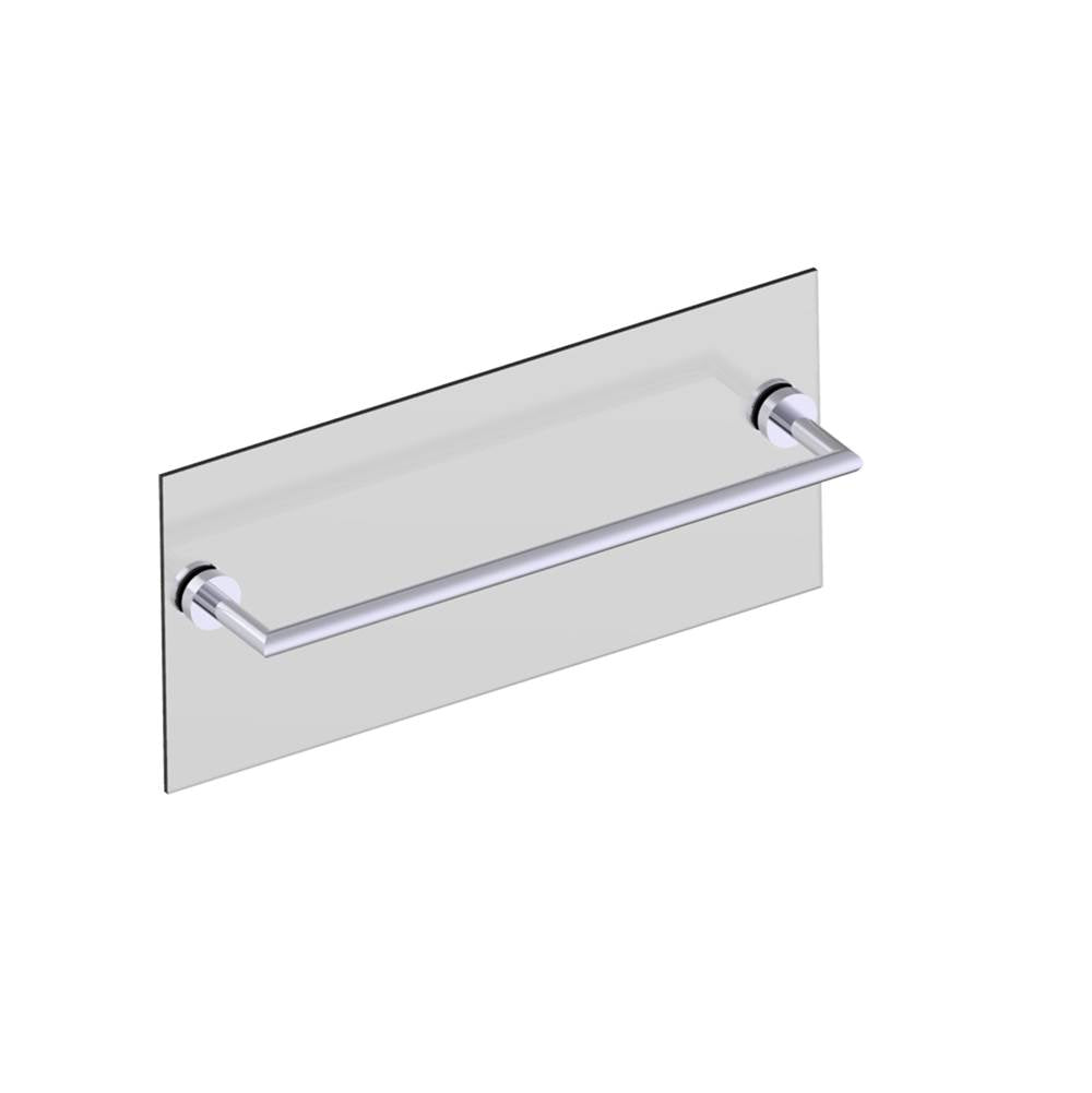 Kartners - OSLO - 18-inch Bathroom Towel Bar Through Glass-Polished Chrome - Polished Chrome