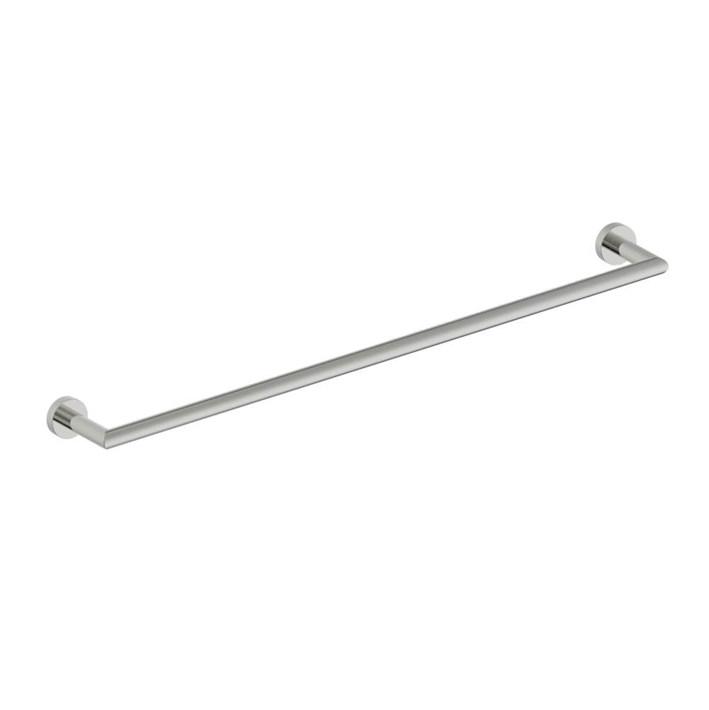 Kartners - OSLO - 24-inch Bathroom Towel Bar Solid Back-Polished Nickel - Polished Nickel