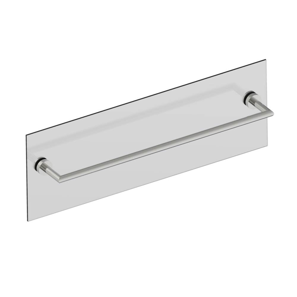 Kartners - OSLO - 24-inch Bathroom Towel Bar Through Glass-Brushed Nickel - Brushed Nickel