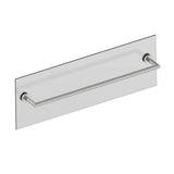 Kartners - OSLO - 24-inch Bathroom Towel Bar Through Glass-Brushed Nickel - Brushed Nickel