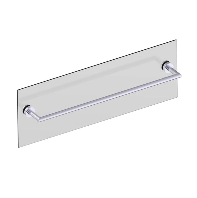 Kartners - OSLO - 24-inch Bathroom Towel Bar Through Glass-Polished Chrome - Polished Chrome
