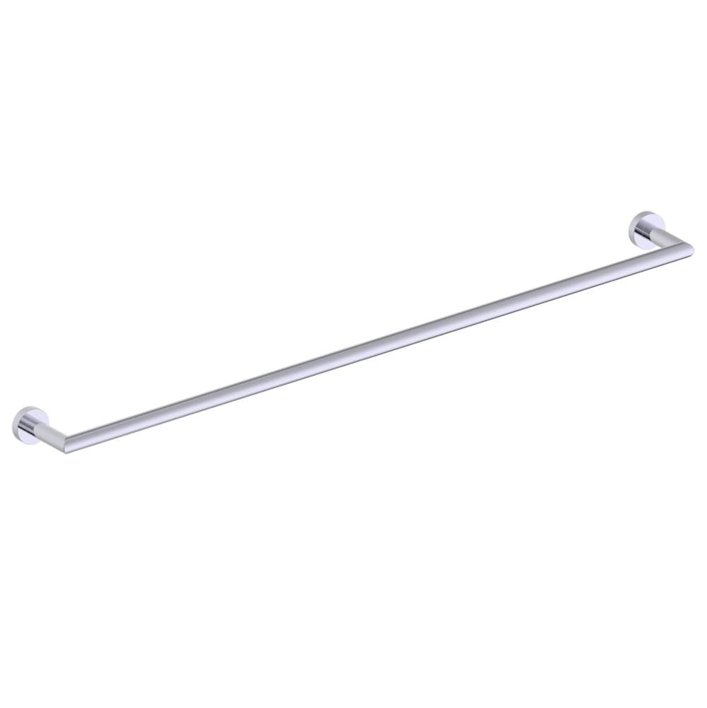 Kartners - OSLO - 30-inch Bathroom Towel Bar Solid Back-Polished Chrome - Polished Chrome