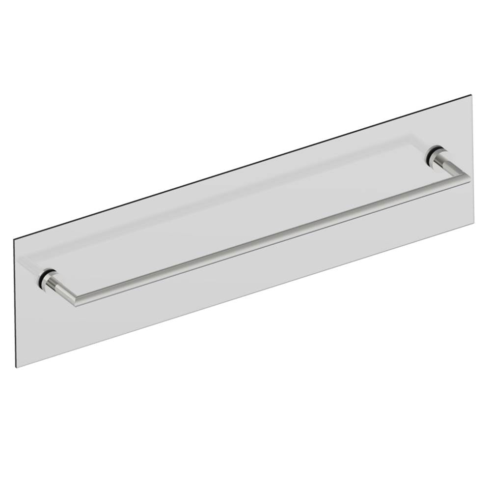 Kartners - OSLO - 30-inch Bathroom Towel Bar Through Glass-Polished Nickel - Polished Nickel