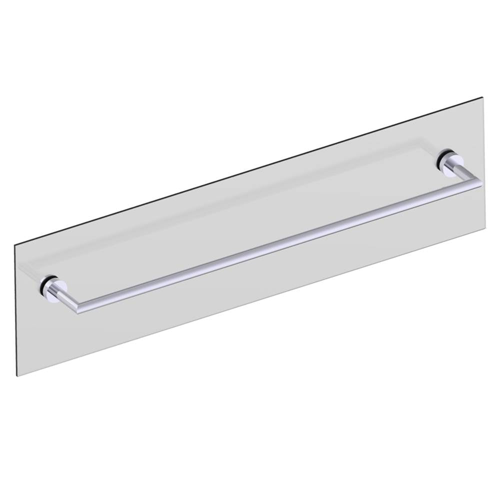 Kartners - OSLO - 30-inch Bathroom Towel Bar Through Glass-Polished Chrome - Polished Chrome