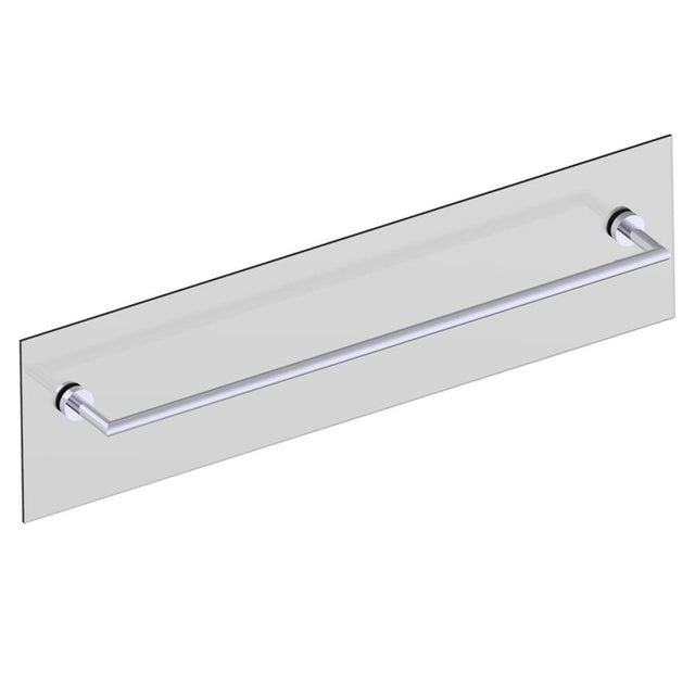 Kartners - OSLO - 30-inch Bathroom Towel Bar Through Glass-Polished Chrome - Polished Chrome