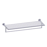 Kartners - OSLO - 24-inch Towel Shelf with Bathroom Towel Bar-Polished Chrome - Polished Chrome