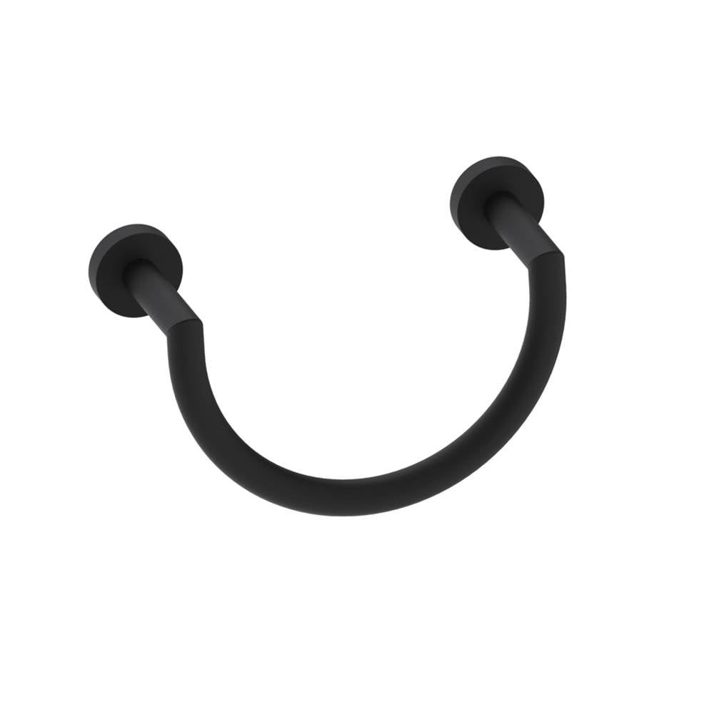Kartners - OSLO - Towel Ring (U-shaped)--Matte Black - Matte Black