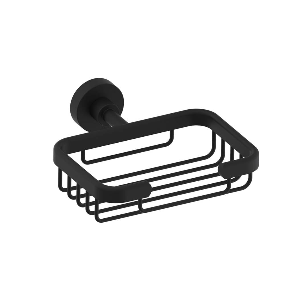 Kartners - OSLO - Wall Mounted Soap Basket-Matte Black - Matte Black