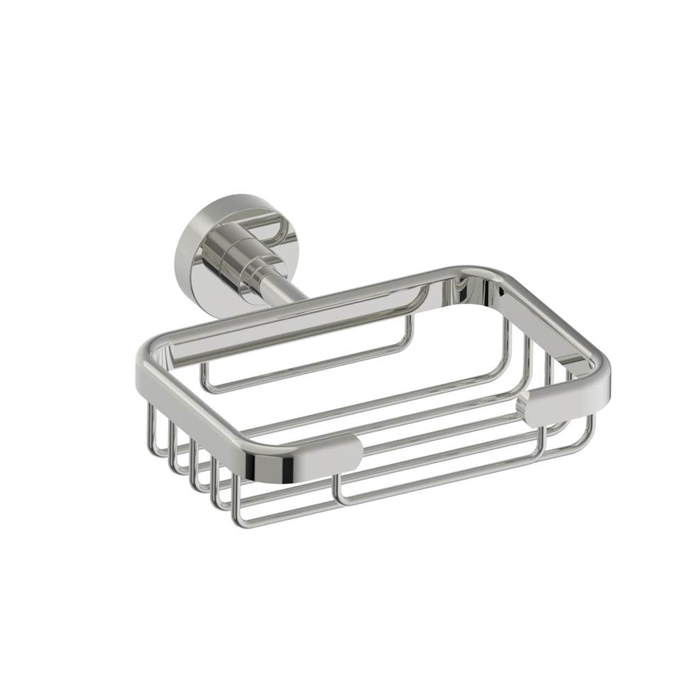 Kartners - OSLO - Wall Mounted Soap Basket-Polished Nickel - Polished Nickel